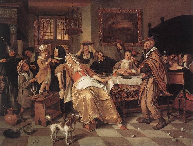 Jan Steen The Bean Feast oil painting picture